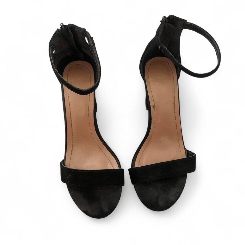 Black Elegant Event Party Cocktail Dinner Wedding Guest Suede Heel Pumps Sandal